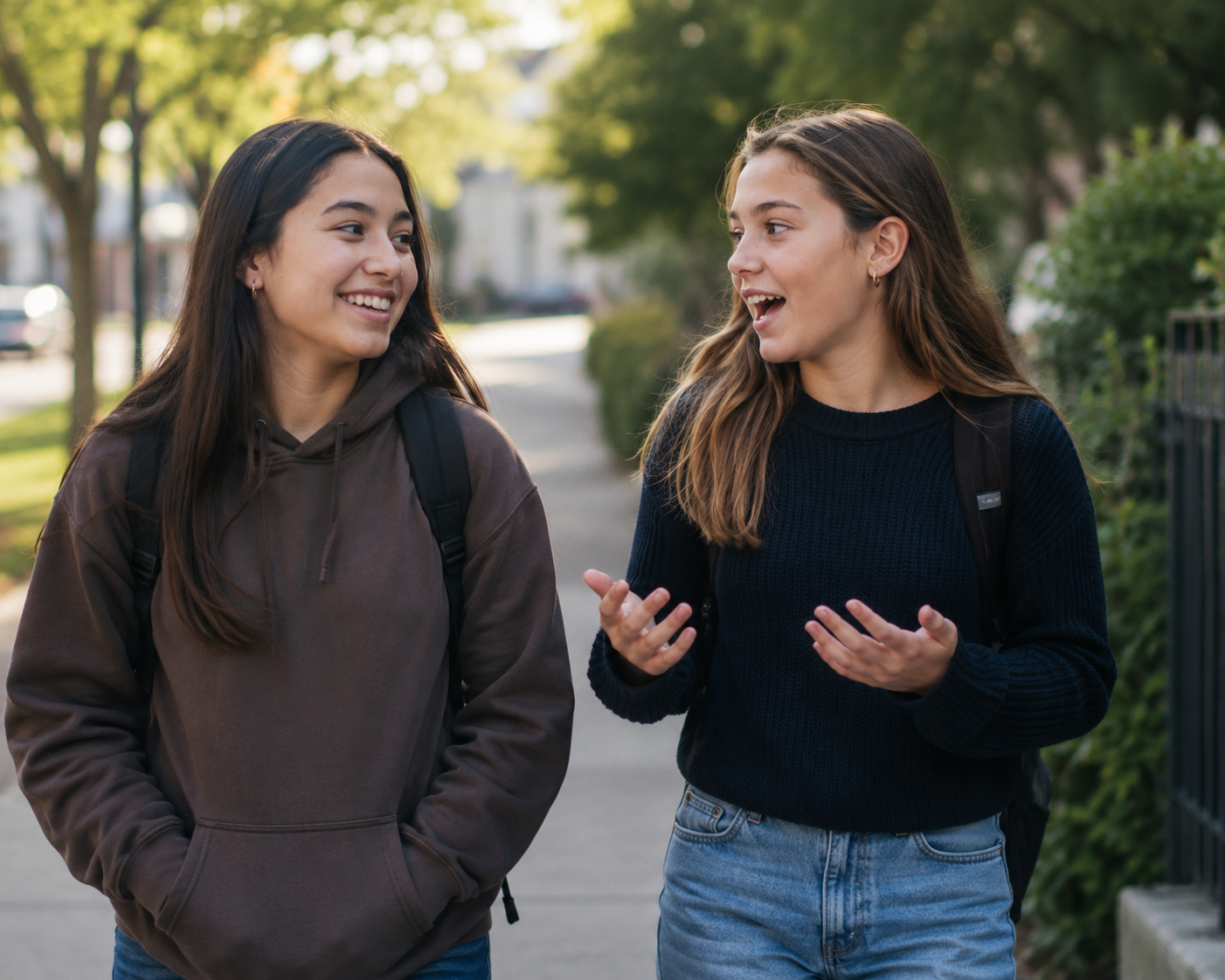 Una foto espontánea de adolescentes de entre 13 y 17 años